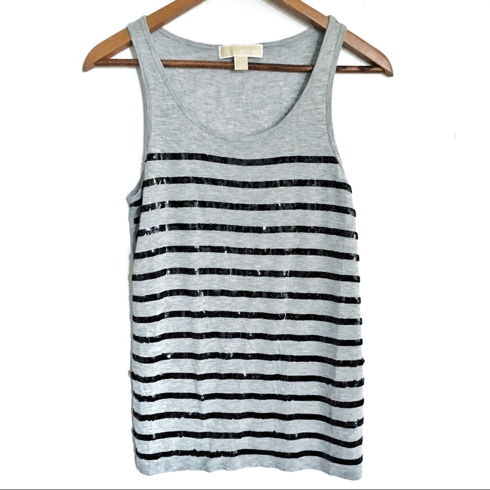 Michael Kors Sequined Stripe Tank